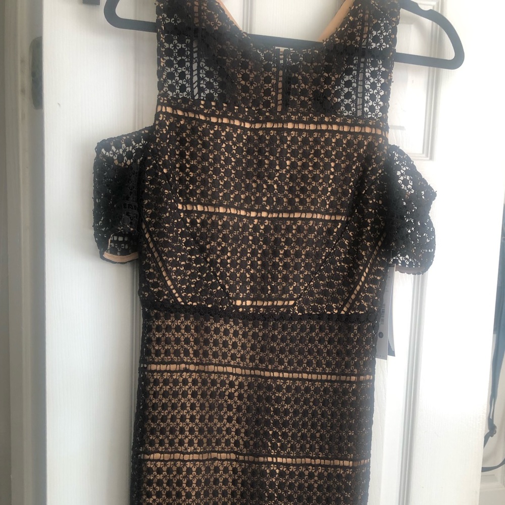NWT Aqua Black Lace Cocktail Dress - Picture 3 of 8